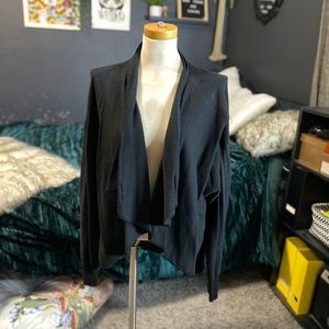 Women’s long sleeve draped cardigan